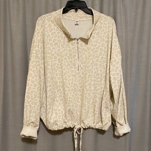 Neutral cheetah print Sweatshirt